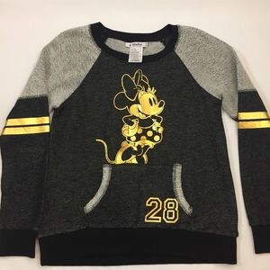 Disney Gold Foil Minnie Mouse Sweatshirt‎ size S